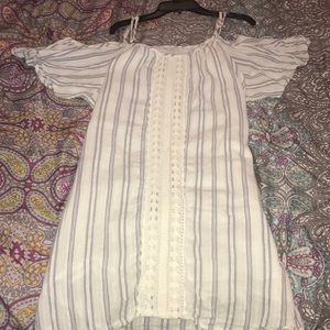 Blue and white strip dress